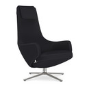 Repos, Chair Repos, Fabric Cosy 2 Merino black, 46 cm, Polished