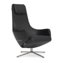 Repos, Chair Repos, Leather Premium F nero, 41 cm, Polished