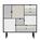 Andersen - S3 Drawer, Black lacquered, Silver-white/Beige/Metalgrey