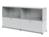 USM Haller - USM Haller Sideboard L, Customisable, Light grey RAL 7035, Open, With 2 drop-down doors