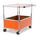 USM Haller - USM Haller bar table, With bars, Pure orange RAL 2004, Soft castors for hard floor surfaces