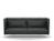 Vitra - Alcove Sofa, Three-seater (H94 x W237 x D84 cm), Laser, Dark grey