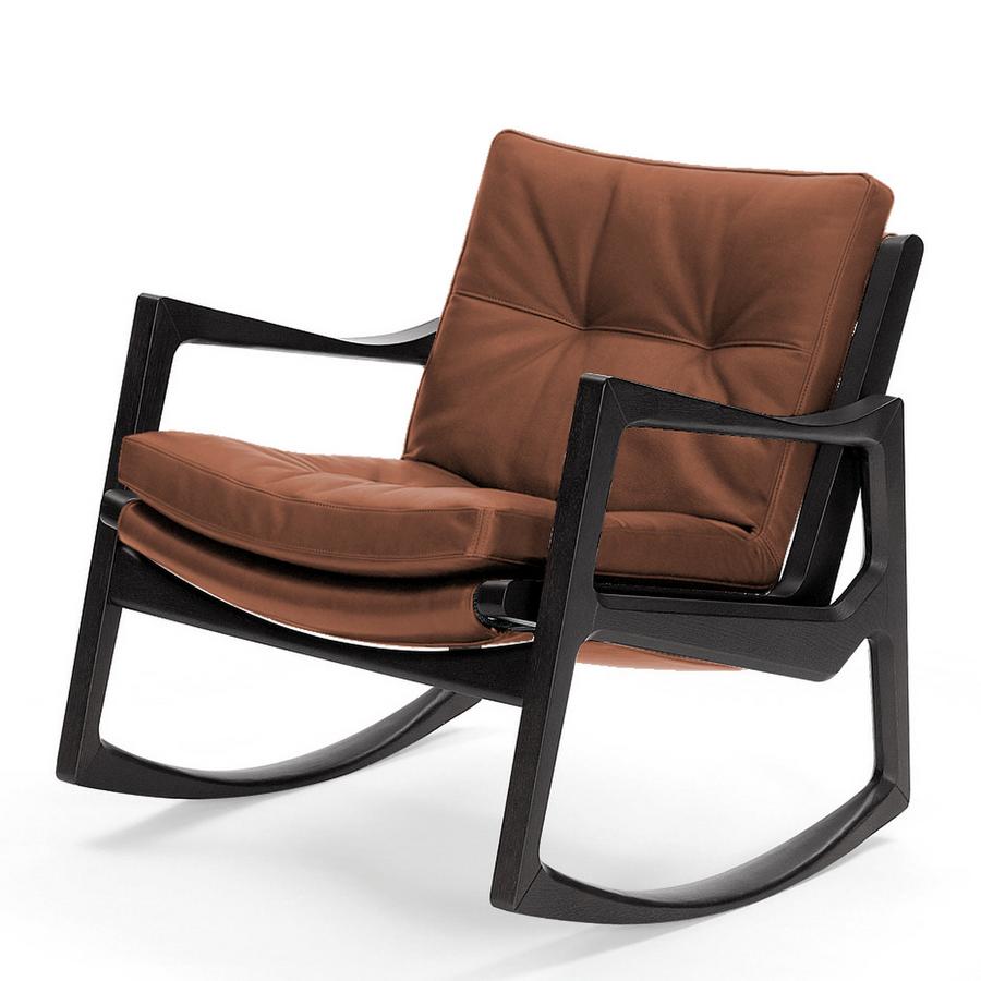 cognac rocking chair