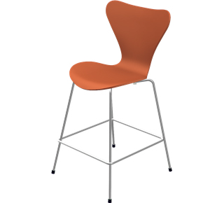 Fritz Hansen Series 7 Bar Stool 3187 3197 64 Cm Lacquer