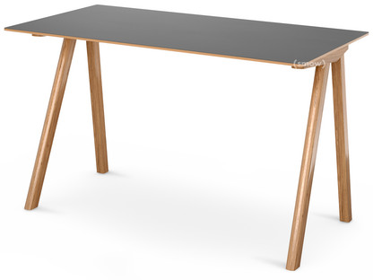 Hay Copenhague Desk Cph90 Oak Clear Lacquer Linoleum Grey By