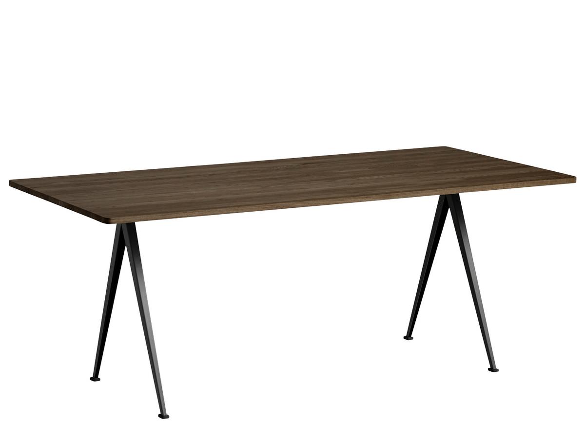 Hay Pyramid Table 02, Smoked oak, Steel black powder-coated by Rietveld, 1960 - Designer furniture by smow.com