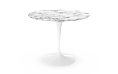 Saarinen Round Dining Table, 91 cm, White, Arabescato marble (white with  grey tones), Knoll International