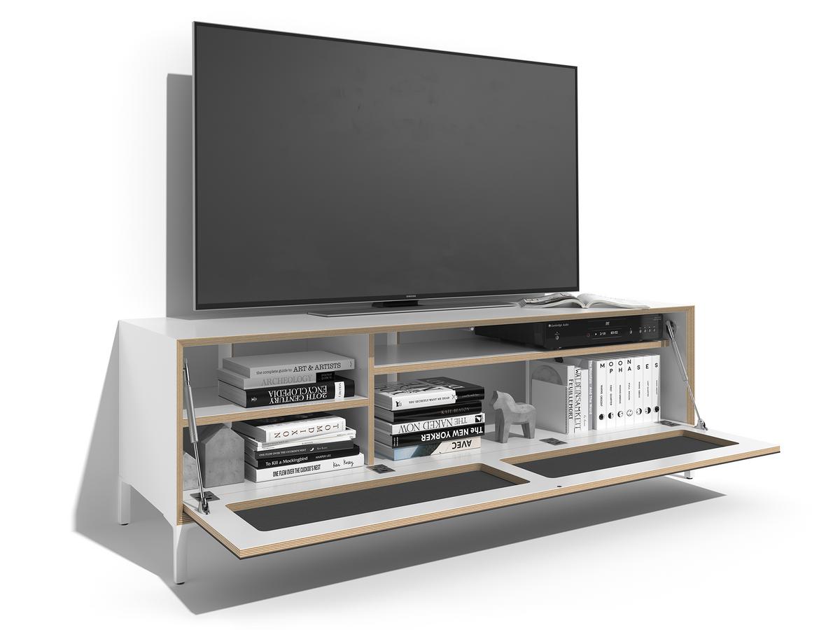 Vertiko Hifi, CPL white, | - With | furniture Living Multimedia Müller from legs Small Designer Units
