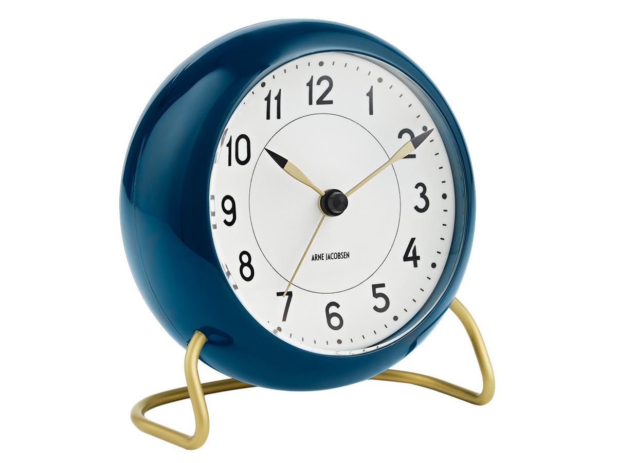 AJ Station Table Clock petrol blue white Rosendahl by Arne