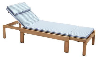 blue striped sun lounger