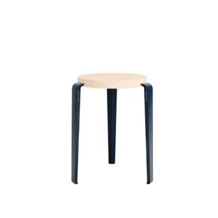 LOU Stool, solid wood Solid beech|Mineral blue