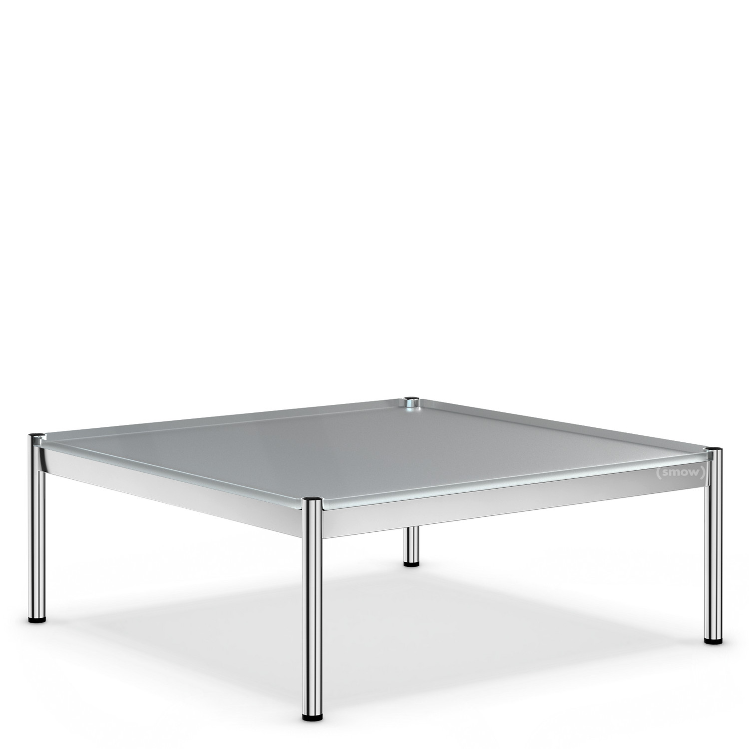 Usm Haller Coffee Table 100 X 100 Cm Glass Usm Matte Silver By Fritz Haller Paul Scharer Designer Furniture By Smow Com