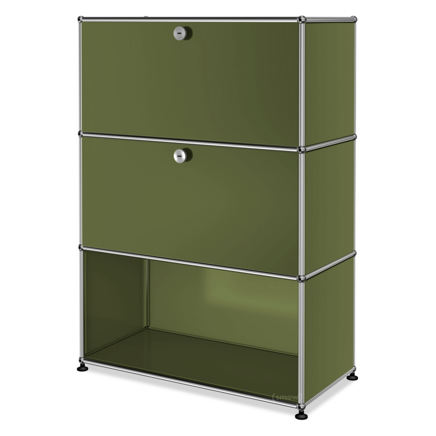 USM Haller Highboard M, Edition Olive Green, With drop-down door, With ...