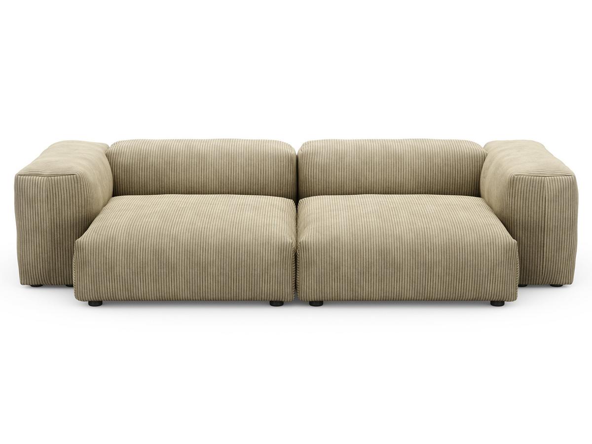 Two Seat Sofa L, Cord velours - Khaki