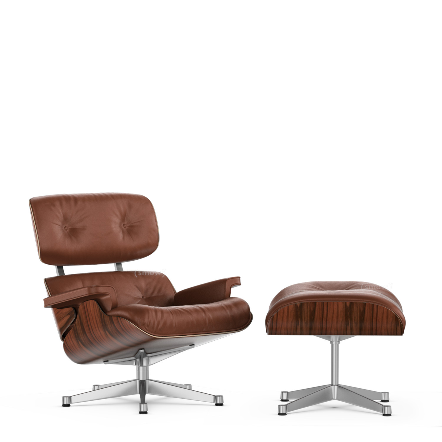 vitra eames lounge chair met ottoman