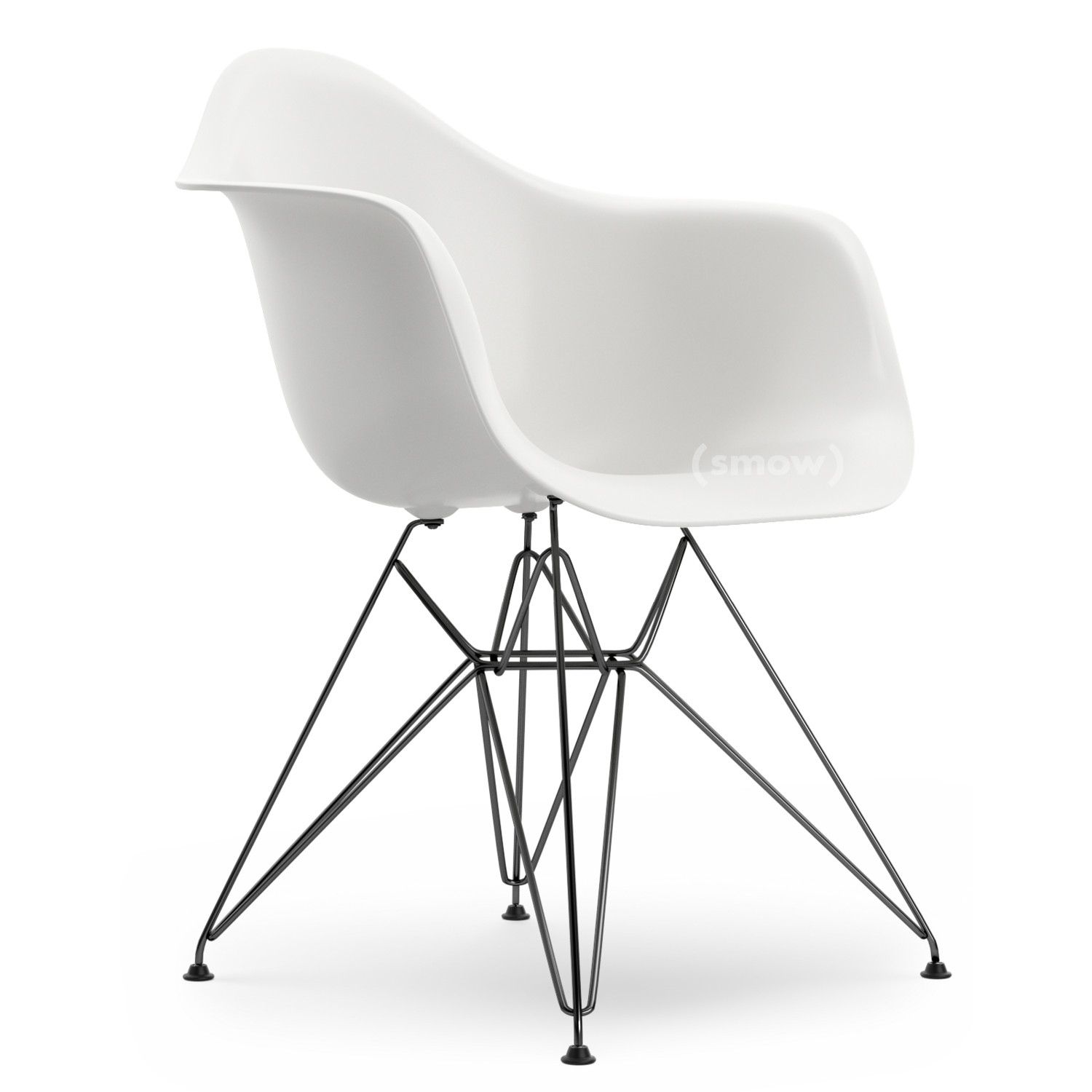 Bel terug Nog steeds daar ben ik het mee eens Vitra Eames Plastic Armchair DAR, White, Without upholstery, Without  upholstery, Standard version - 43 cm, Coated basic dark by Charles & Ray  Eames, 1950 - Designer furniture by smow.com