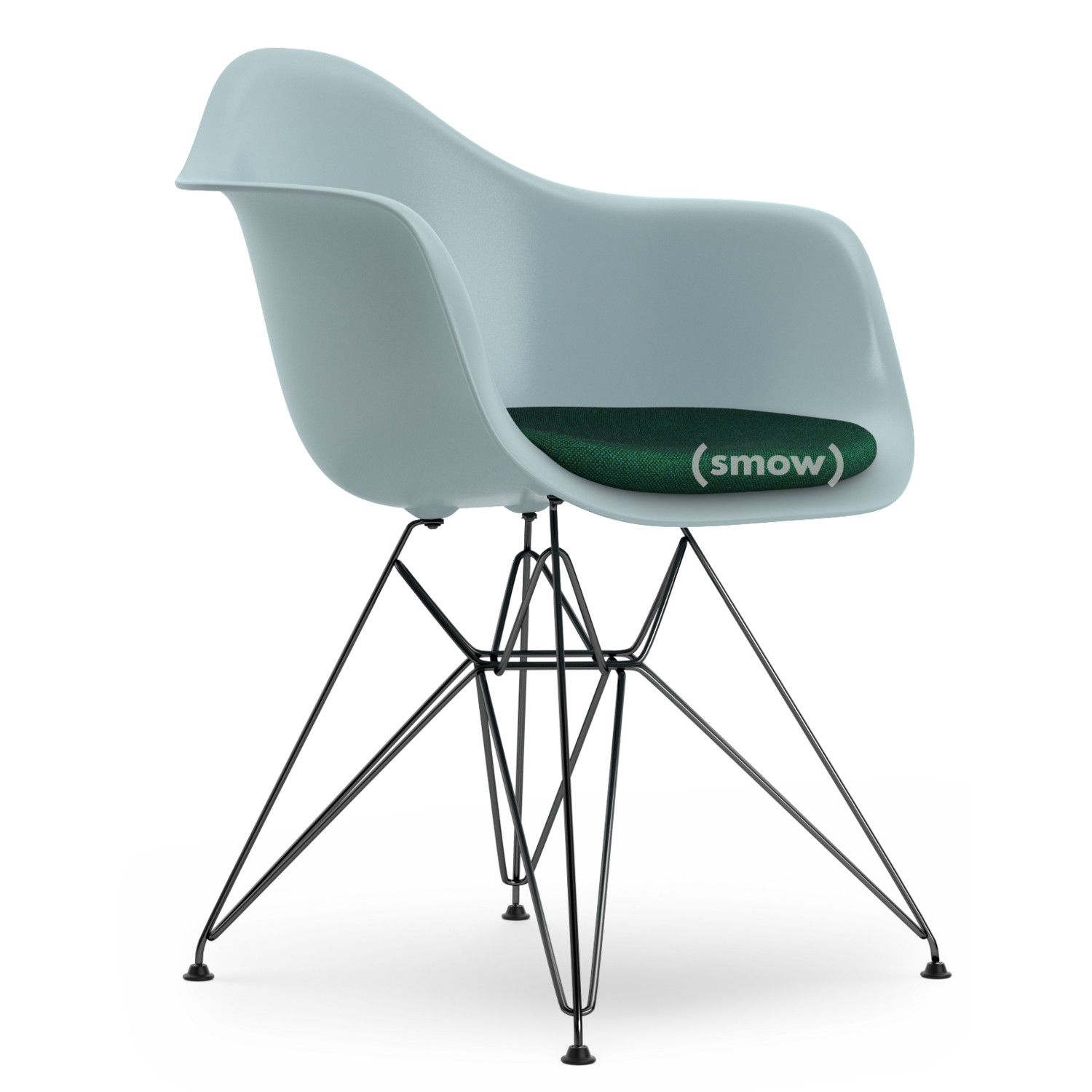 Eames for Herman Miller Mid Century Padded Fiberglass Teal Swivel