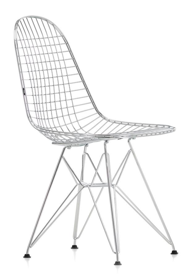 Regelmatigheid Afwezigheid Gewoon Vitra Wire Chair DKR , Polished chrome by Charles & Ray Eames, 1951 -  Designer furniture by smow.com