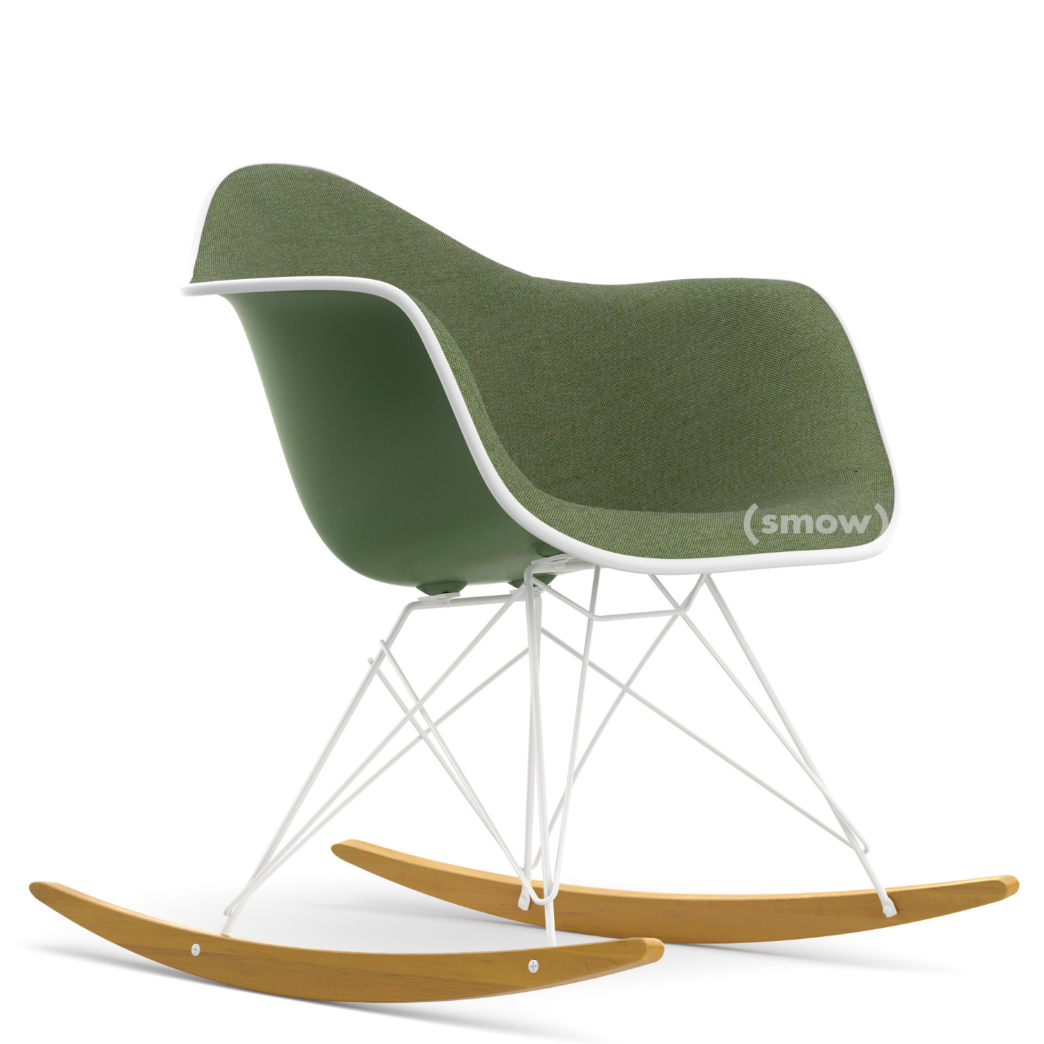 Vitra Rar With Upholstery Forest With Full Upholstery Ivory Forest White White Yellowish Maple By Charles Ray Eames 1950 Designer Furniture By Smow Com