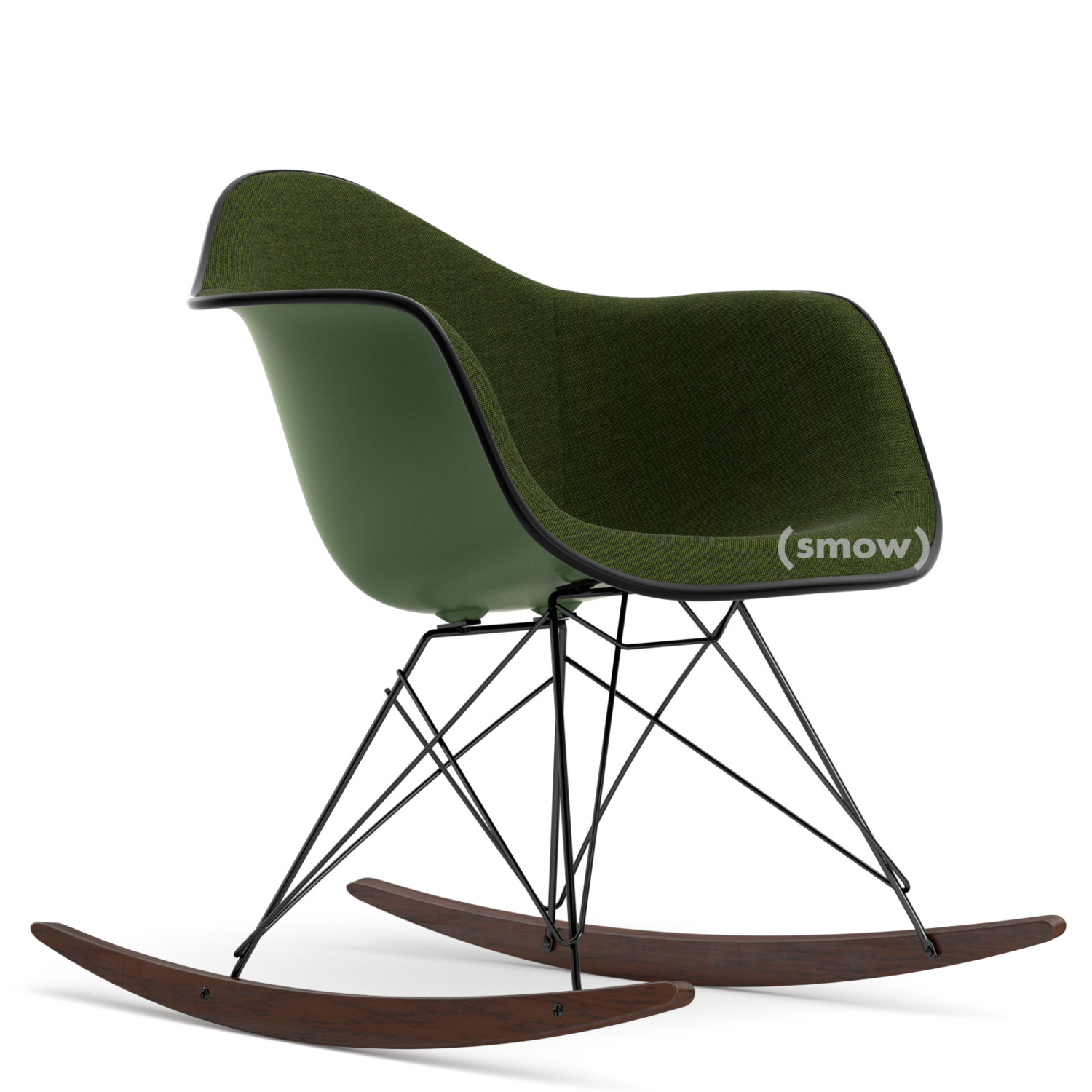 Vitra Rar With Upholstery Forest With Full Upholstery Nero Forest Black Basic Dark Dark Maple By Charles Ray Eames 1950 Designer Furniture By Smow Com